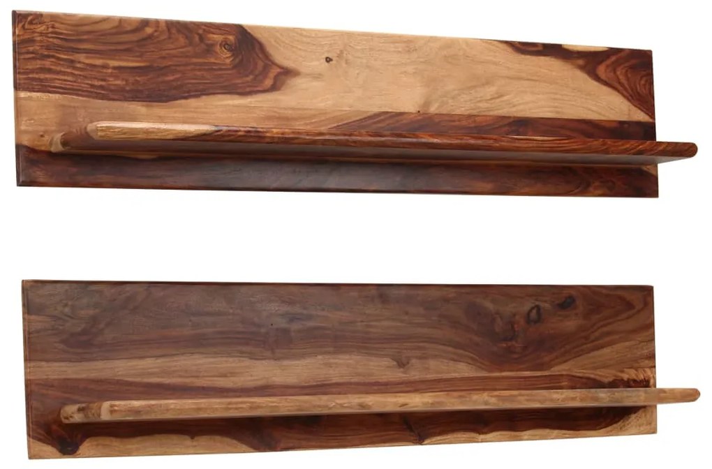 vidaXL 2 db tömör akácfából fali polc 118x26x20 cm