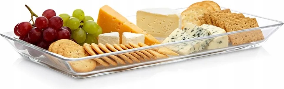 Tálca Üveg Tányér Téglalap alakú Tálalótál Ételtároló tálca Snack