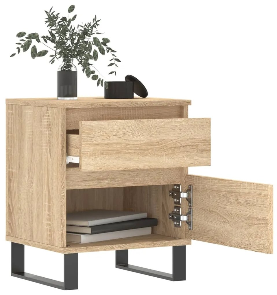 2 db sonoma tölgy éjjeliszekrény 40 x 35 x 50 cm