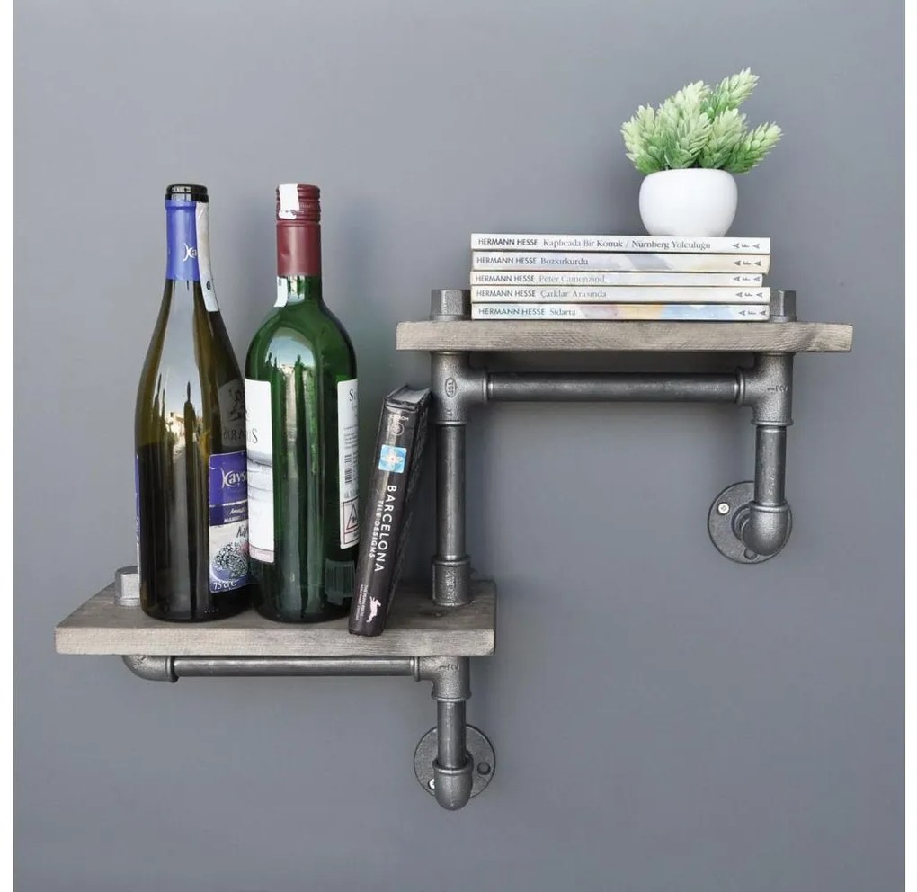 Fali polc BORURAF 30x55 cm fenyő