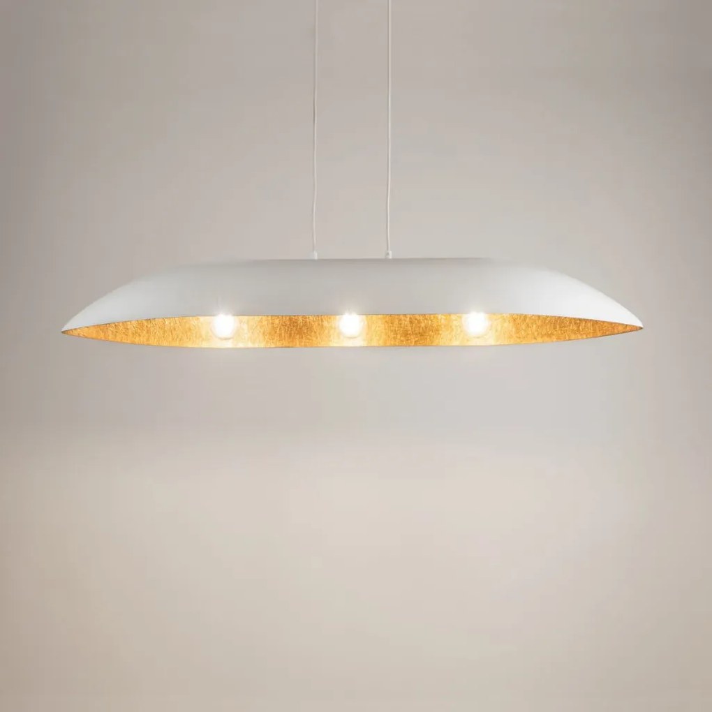 SIGMA LIGHTING 40638 GONDOLA Modern Függesztett Lámpa Fehér, Réz E27 IP20