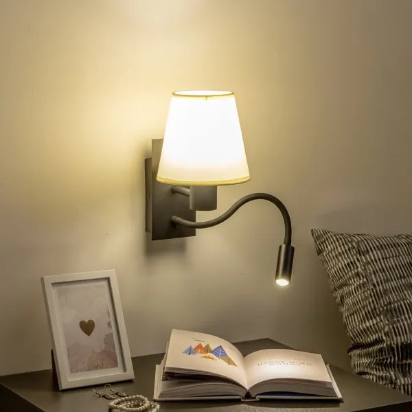 Brilagi - LED Fali lámpa NUBILA 1xE27/25W/230V + LED/3W fekete/krémes