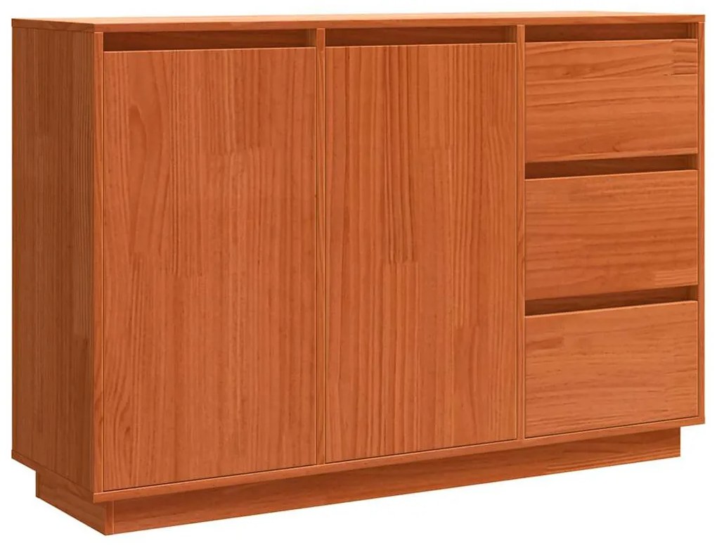 Széf fiókkal Barna 111 x 34 x 75 cm Tömör fenyőfa