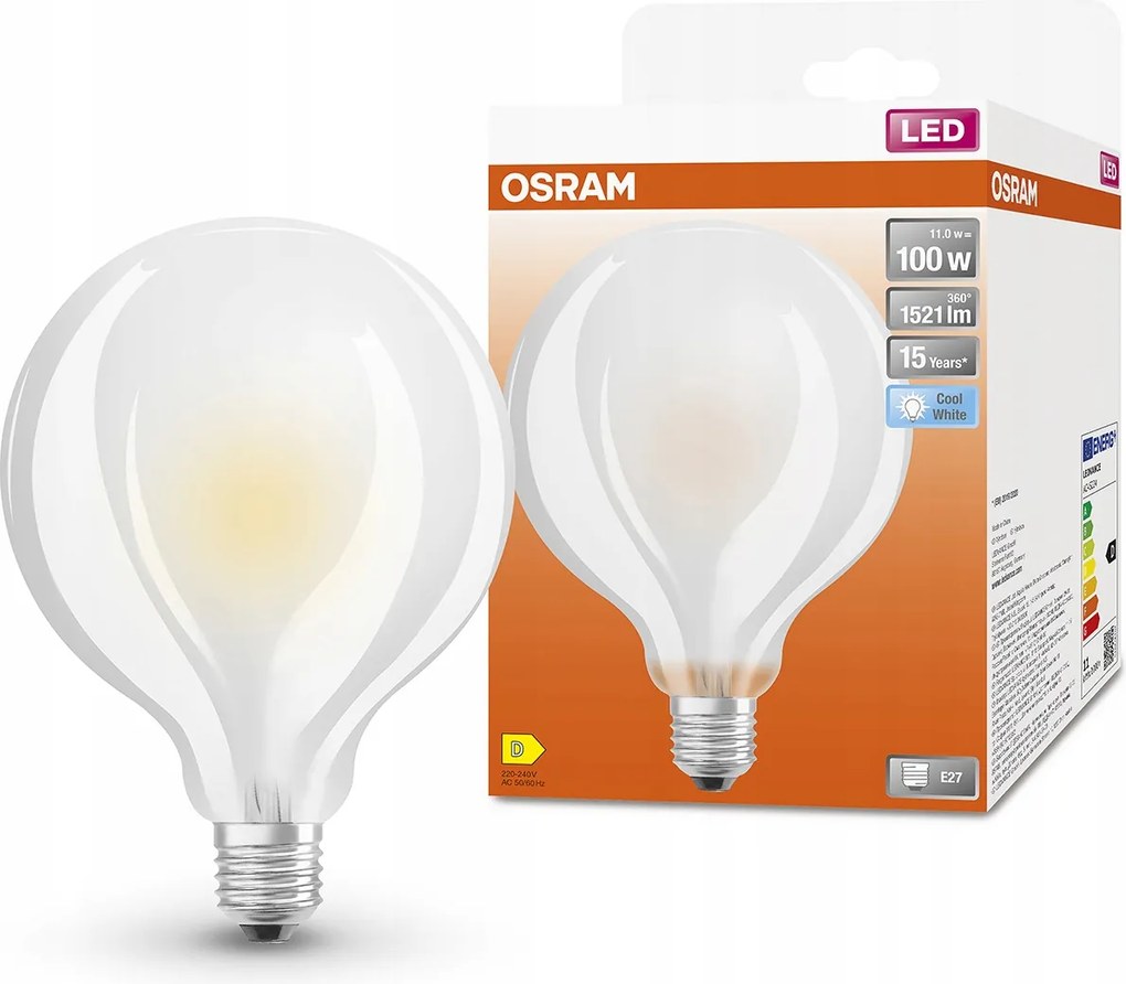 Led izzó Globe E27 G95 11W Semleges Osram