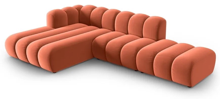 Rózsaszín sarokkanapé (bal oldali) Lupine – Micadoni Home