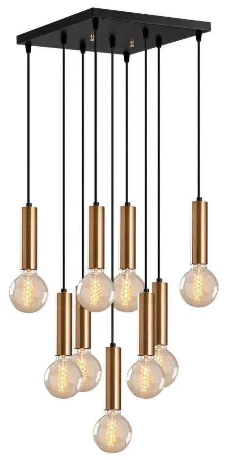 Kábeles csillár TEMPO 9xE27/40W/230V arany