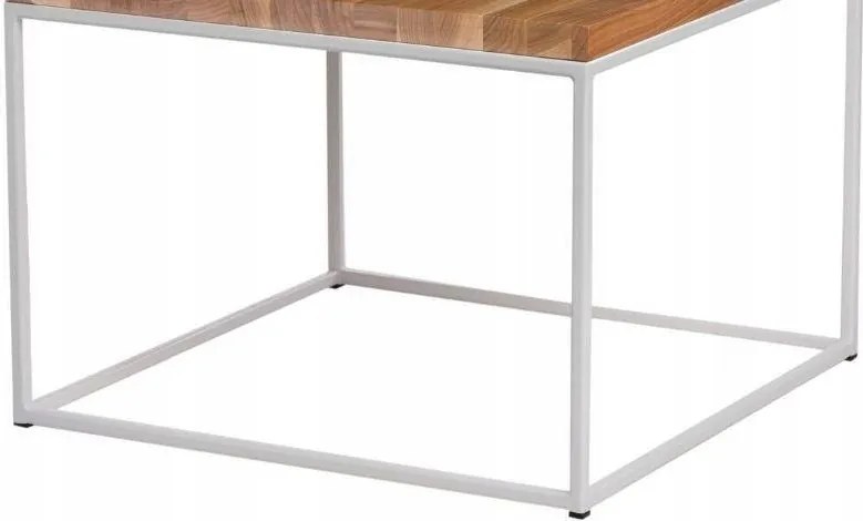 Cube dohányzóasztal alap 45x45 fehér,