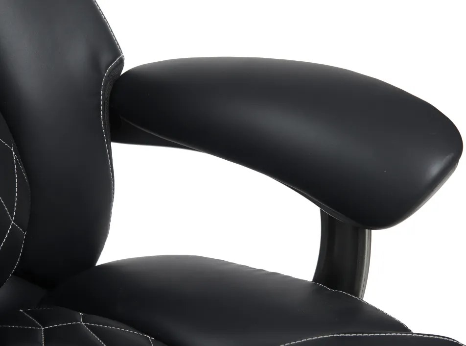 Irodai szék, fekete ekobőr/króm, teherbírás 150 kg, URIEN