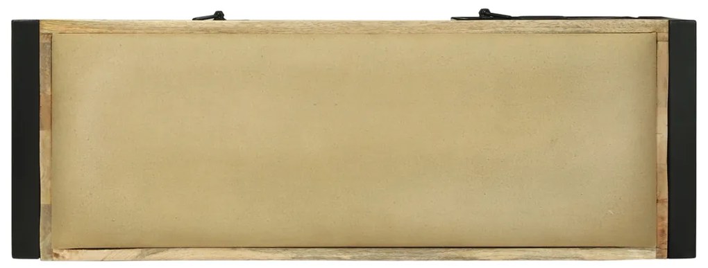 Pad szekrény 100x35x50 cm Tömör fa Durva mangófából