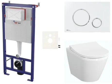 Fali WC szett SAT előtétfalas szereléshez + VitrA Integra WC SIKOSSINTRESU70K
