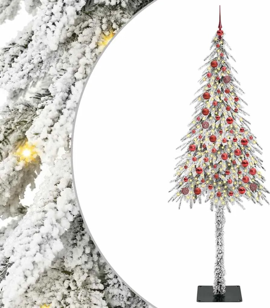 vidaXL Karácsonyfa 300 LED-del állvánnyal Fehér 210 cm PE és Acél