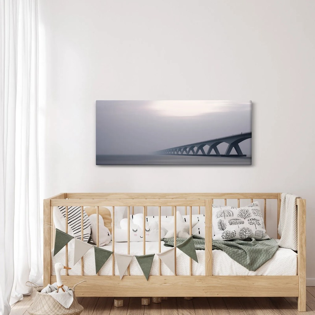 Egy híd képe a ködben (120x50 cm)