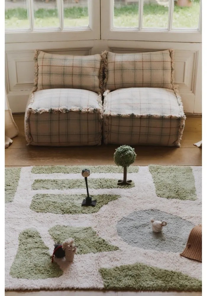 Pamut gyerek párna 40x25 cm Blue Sage – Lorena Canals