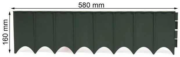 Garden Fence kerti szegély – zöld 10 db,