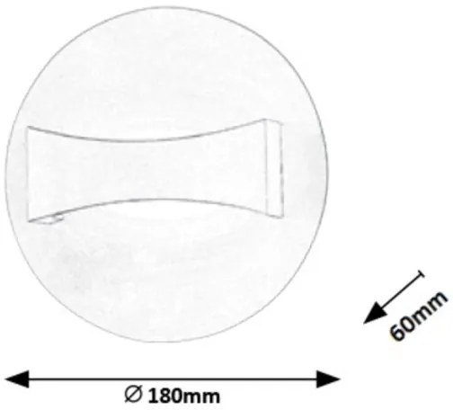 Rabalux 1437 - LED Fali lámpa NEVILLE LED/6W/230V
