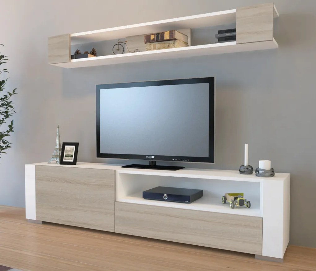 Arya TV-állvány, fehér, 180 cm