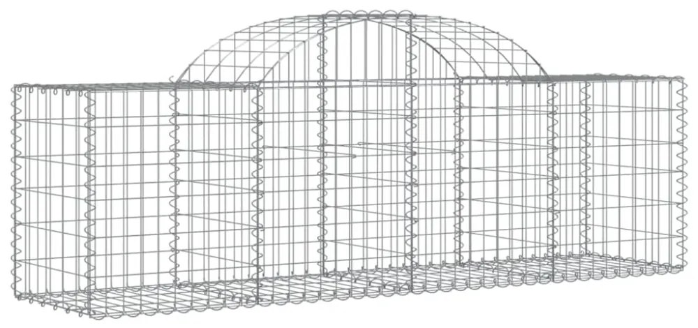 11 db íves horganyzott vas gabion kosár 200x50x60/80 cm