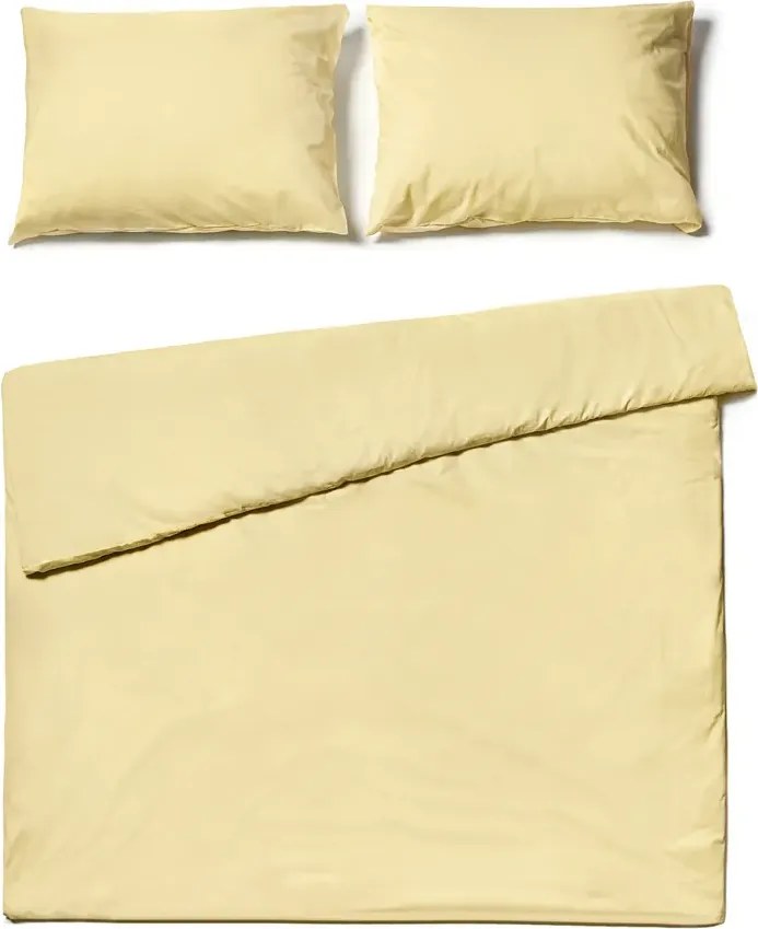 Pamut ágynemű CALMORA világossárga Ágyneműhuzat mérete: 2 db 70 x 90 cm | 160 x 200 cm