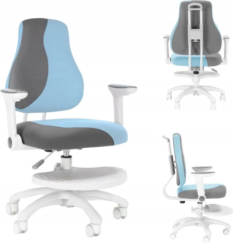 Gyerek növésű szék Neoseat Kinder White Plus kék