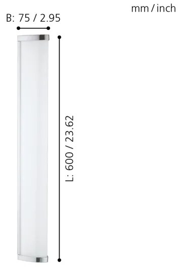 Eglo 94713 - LED Fürdőszobai lámpa GITA 2 1xLED/16W/230V