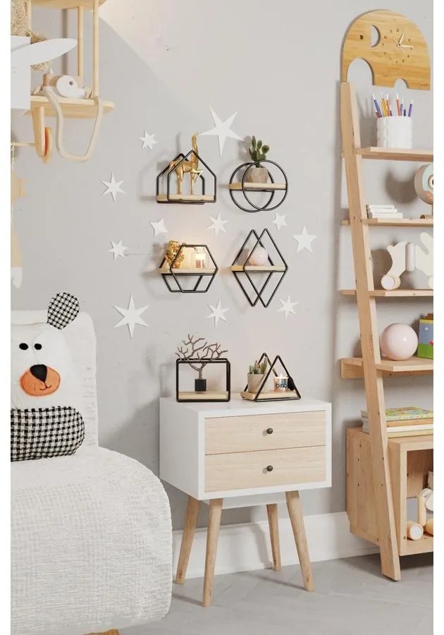 Fali polc Minyatür Raflar 6'lı Set