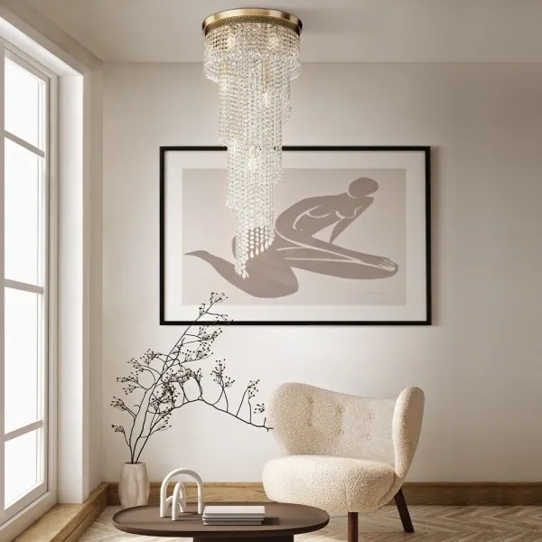 Maytoni DIA522-CL-12-G - Mennyezeti lámpa CASCADE 12xE14/60W/230V