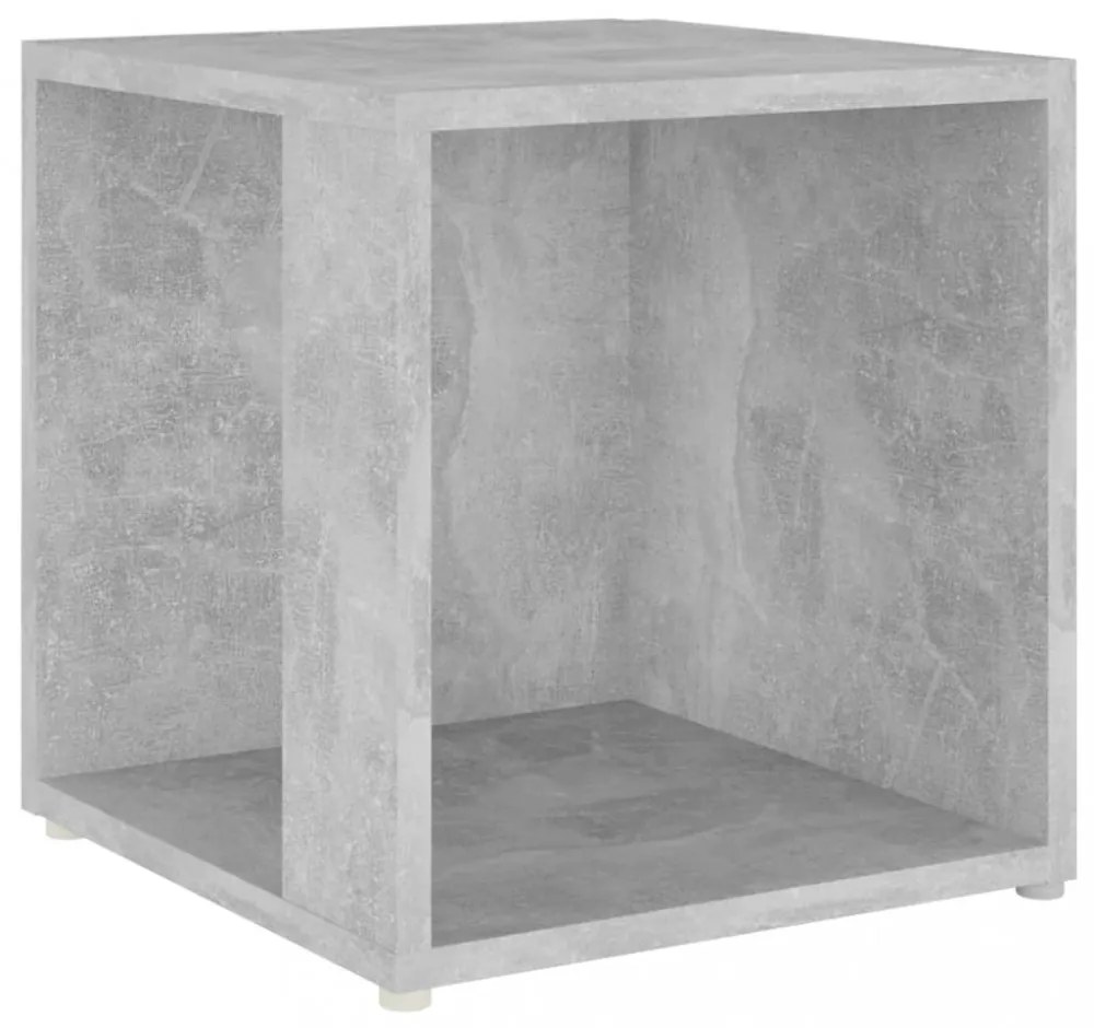 betonszürke szerelt fa kisasztal 33 x 33 x 34,5 cm
