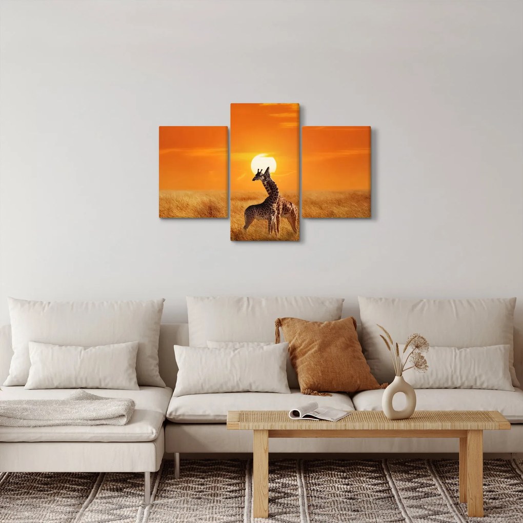 Kép - Zsiráfok a Serengeti Nemzeti Parkban (90x60 cm)
