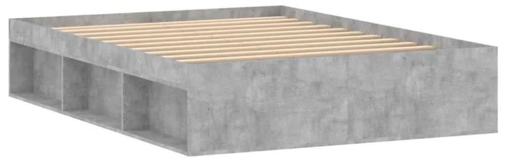 betonszürke franciaágykeret 135 x 190 cm