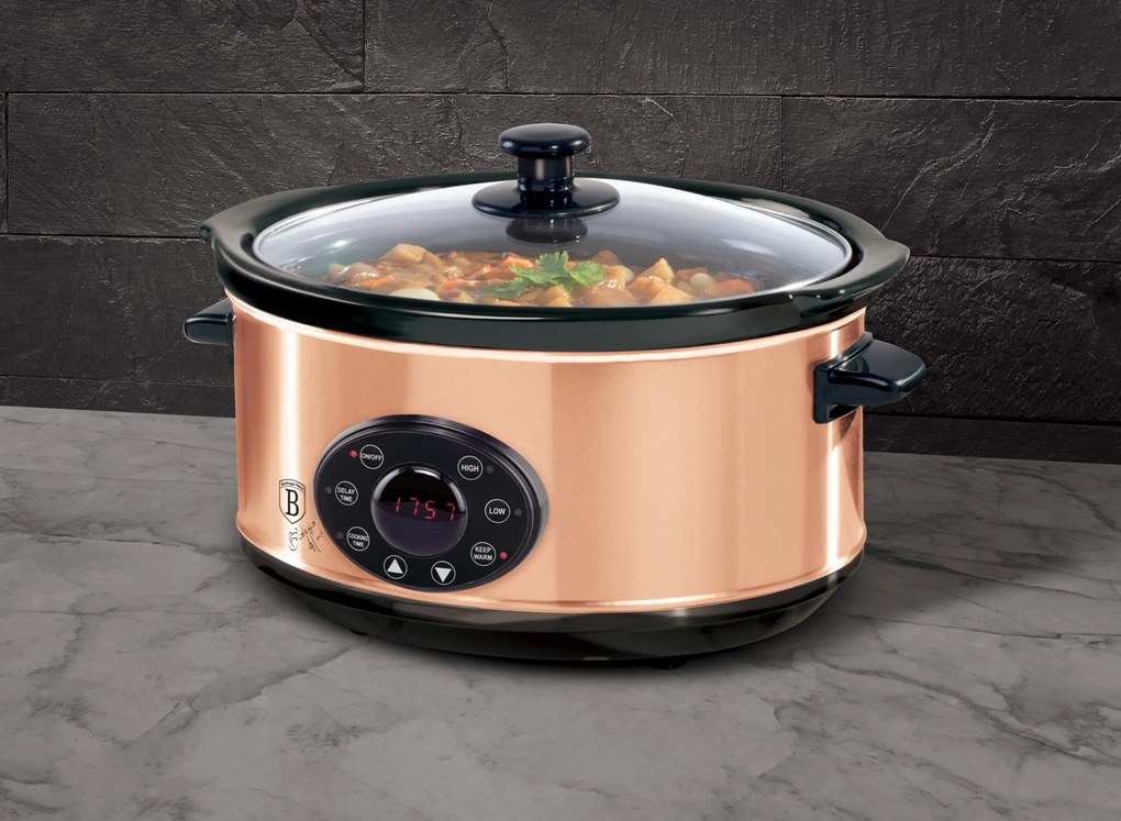 Berlinger Haus kerámia 430 rozsdamentes acél digitális főzőedény 3,5 L Metallic Line Rose Gold Edition