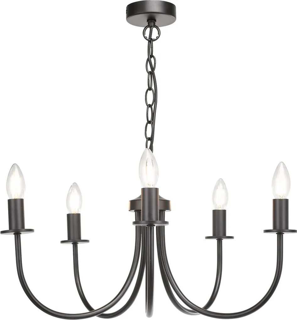 Dar Lighting klasszikus csillár becca matt fekete darbec0522