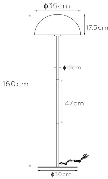 Lucide 45796/01/35 - Állólámpa SIEMON 1xE27/40W/230V kék