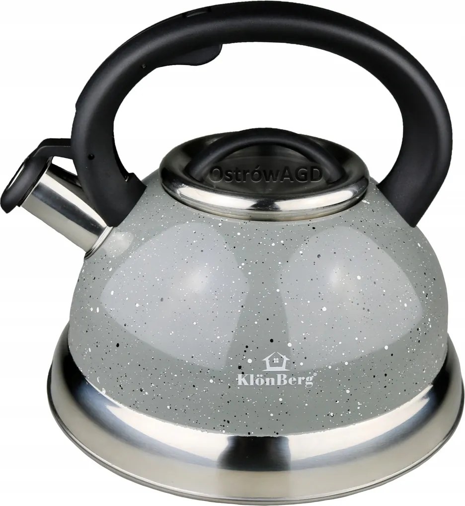 Robusztus Vízforraló Síppal Indukciós Gáz 3L Prémium KLönBerg