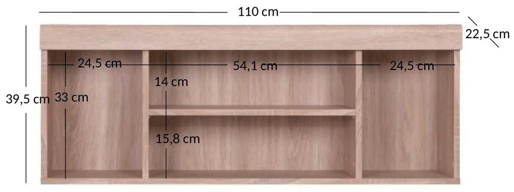 Fali regál Dalila (szonoma tölgy). 1052834