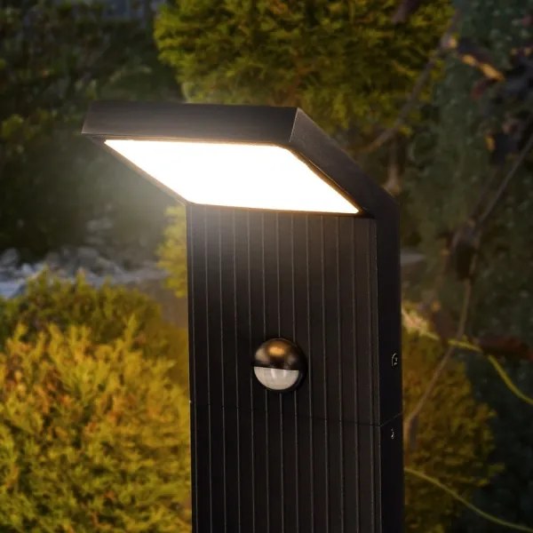 Brilagi - RIANO LED kültéri lámpa érzékelővel, 8W, 230V, antracit, IP65, 80 cm
