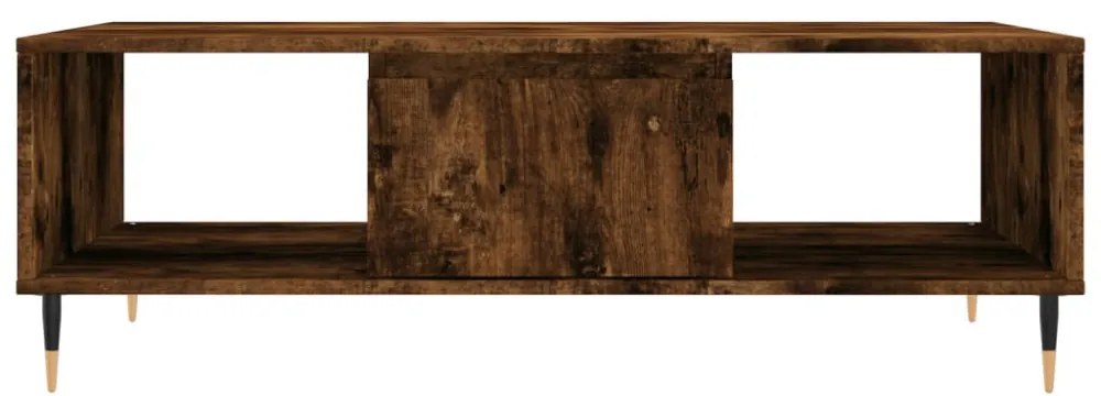 füstös tölgy színű szerelt fa dohányzóasztal 104x60x35 cm