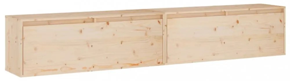 2 darab tömör fenyőfa faliszekrény 100 x 30 x 35 cm