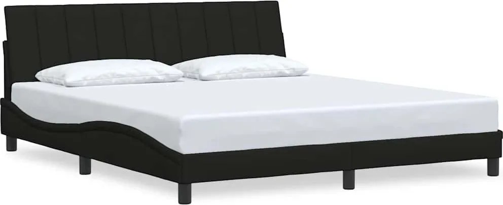 vidaXL fekete szövet ágykeret matrac nélkül Hanko 180 x 200 cm