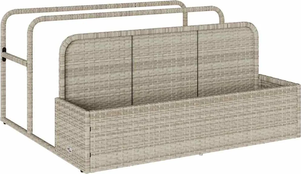 vidaXL világosszürke polyrattan medence melletti úszótároló