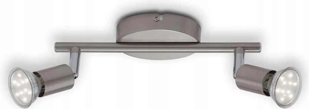 Briloner Simple spotlámpa 2xGU10 3W matt nikkel 25,5 cm IP20