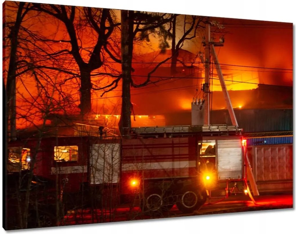 Vászonkép 100x70 Tűzoltók