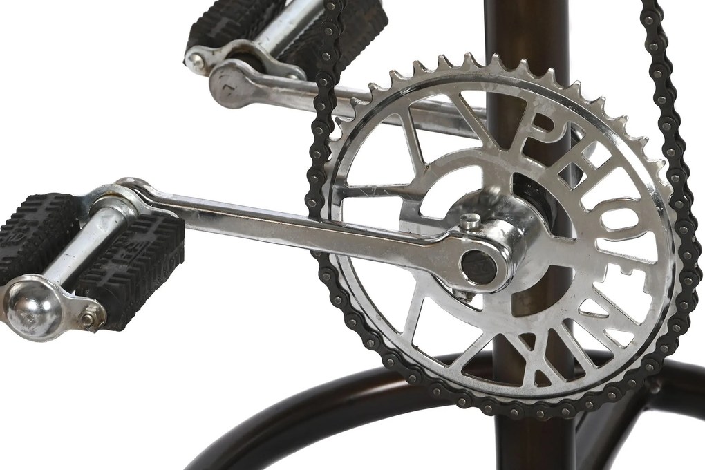 Loft Barna bőr bárszék bicikli pedálos 77 cm