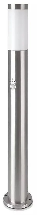 V-Tac Kültéri lámpa érzékelővel 1xE27/60W/230V IP44 80cm matt króm 8960