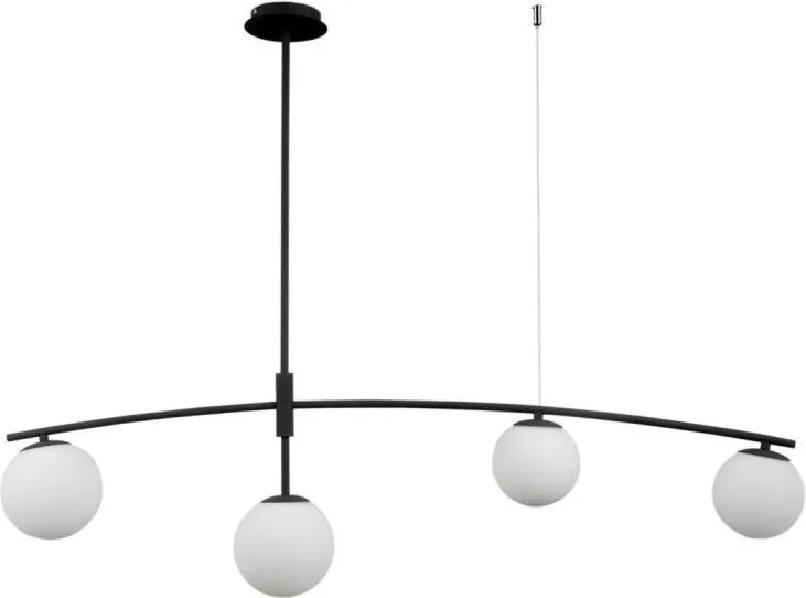 ITALUX PND-31322-4A-SB SENAI Többágú Függesztett Lámpa Fehér, Fekete G9 IP20