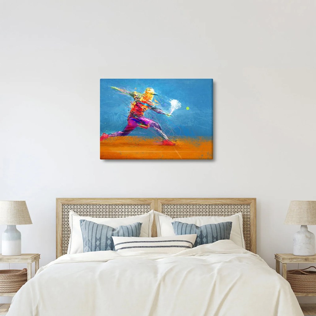 Kép - Festett teniszező (70x50 cm)