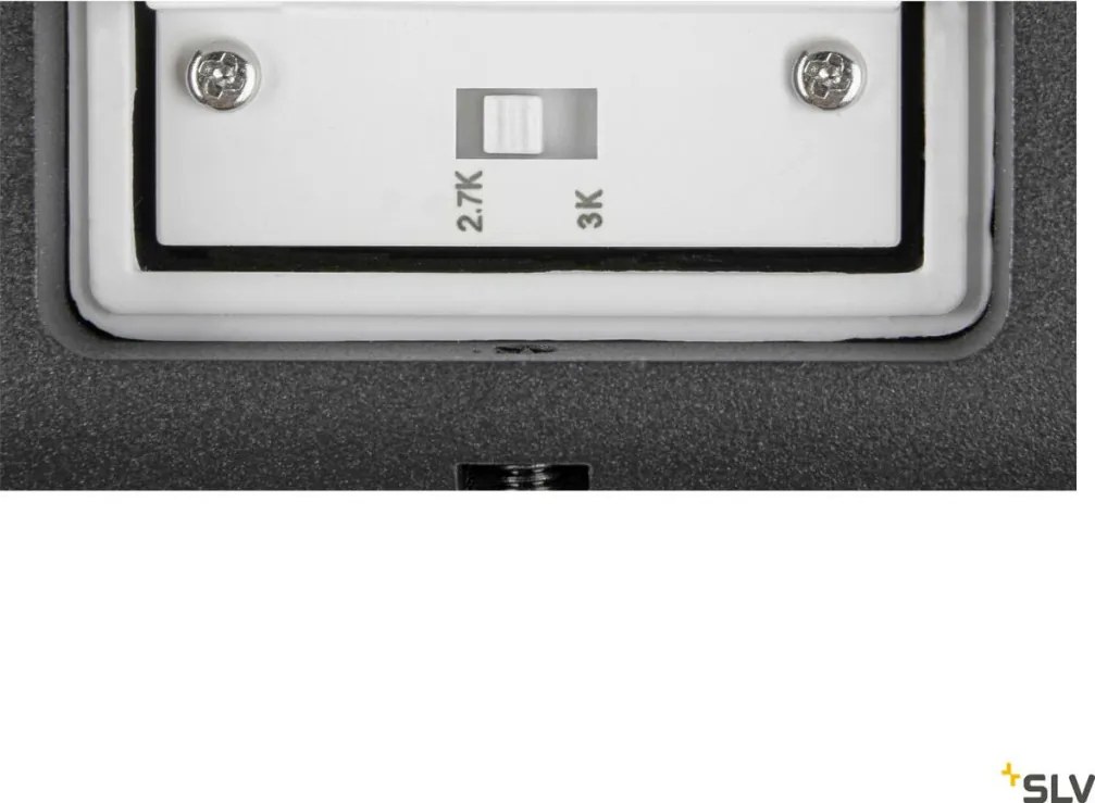 SLV 1007144 OVAL Modern Kültéri Fali Lámpa Fekete, Átlátszó LED IP65