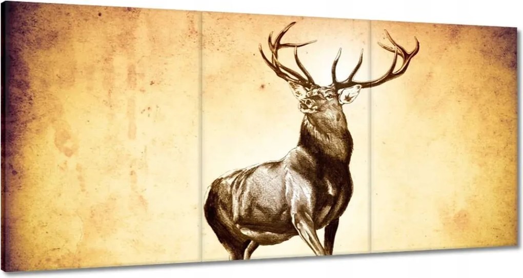 Vászonkép 60x30 Szarvas szarvakkal