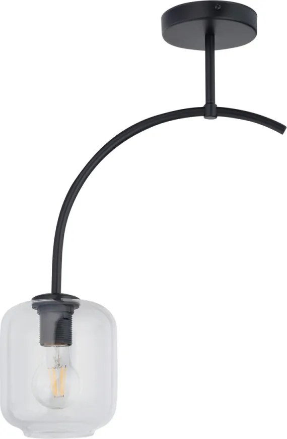 SIGMA LIGHTING 32241 SHINE Modern Mennyezeti Lámpa Fekete, Átlátszó E27 IP20