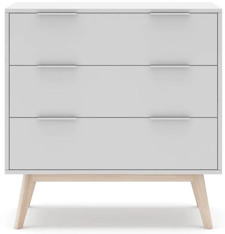 Fehér alacsony komód 80x83 cm Campus – Marckeric