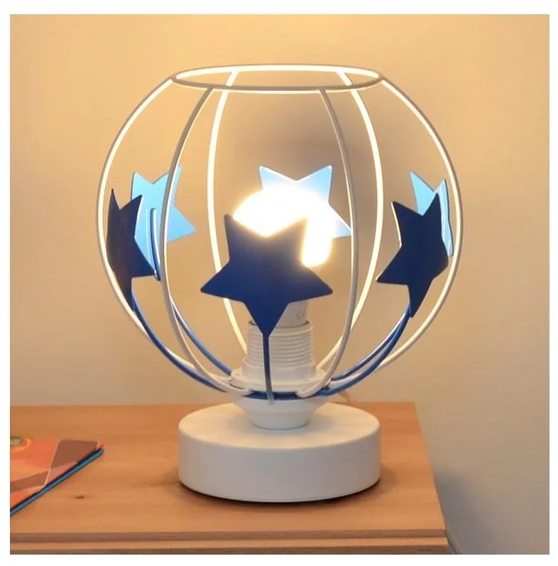 Gyerek asztali lámpa STARS 1xE27/15W/230V kék/fehér